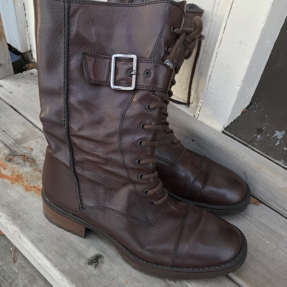 Zip Up Leather Boots